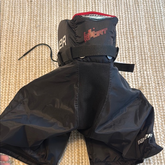 Bauer Youth Hockey Shorts with Black and Red Accents - Picture 3 of 3